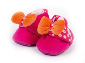 Chaussons naissance Fleur Rouge